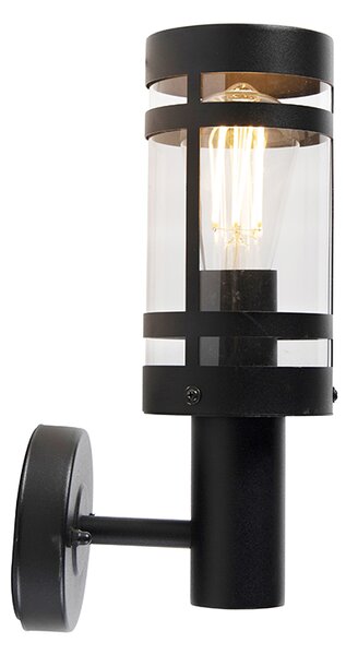 Nowoczesna lampa ścienna zewnętrzna czarna IP44 - Gleam