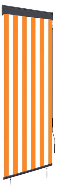 Roleta zewnętrzna, 60x250 cm, biało-pomarańczowa