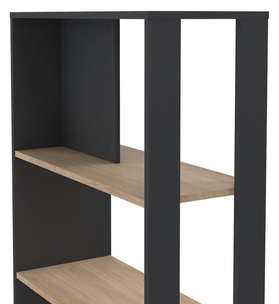 Antracytowo-naturalny regał w dekorze dębu 80x205 cm Sign – Tvilum