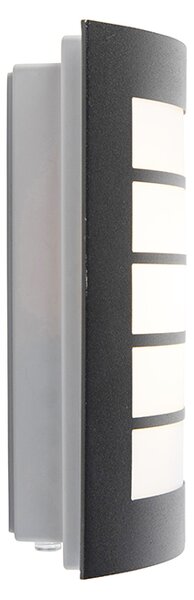 Lampa ścienna zewnętrzna czarna IP44 z czujnikiem zmierzchu - Miro