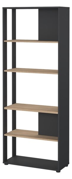 Antracytowo-naturalny regał w dekorze dębu 80x205 cm Sign – Tvilum
