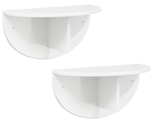 Nowoczesna półka ścienna w wysokim połysku białym - minimalistyczny design do salonu, sypialni i biura