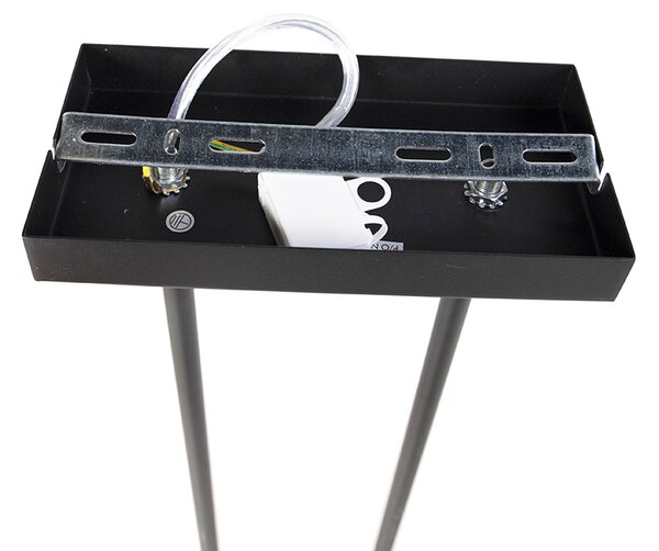 Lampa wisząca czarna bez klosza - Combi 3 Deluxe