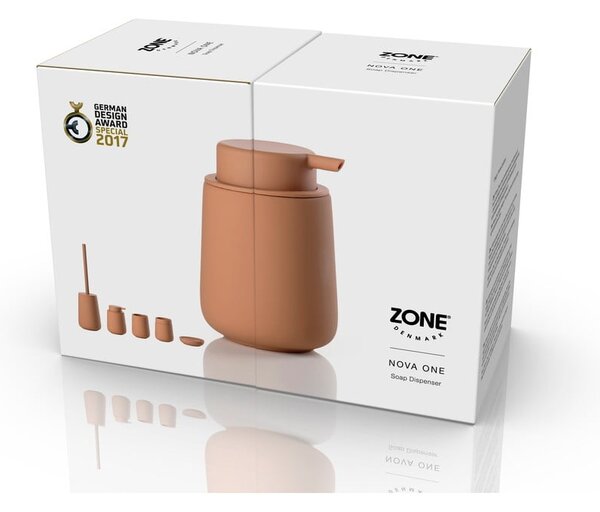 Pomarańczowy kamionkowy dozownik do mydła 250 ml Nova One – Zone