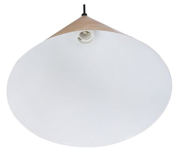 Brązowa lampa wisząca z metalowym kloszem ø 32 cm Dunca – Candellux Lighting