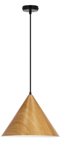 Brązowa lampa wisząca z metalowym kloszem ø 32 cm Dunca – Candellux Lighting