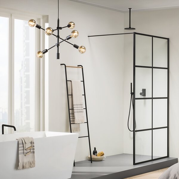 Industrialna lampa wisząca czarna 6-świateł - Sydney