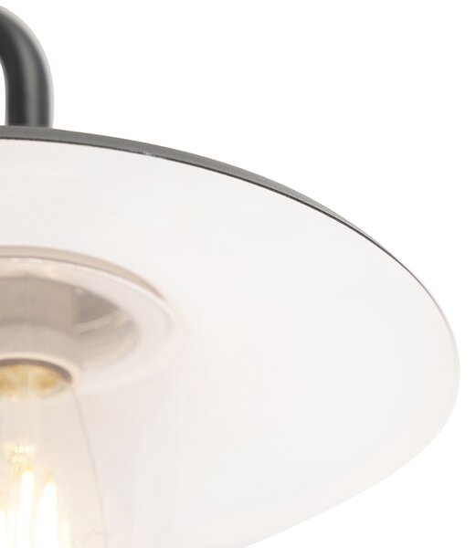 Rustykalna lampa ścienna zewnętrzna ciemnoszara IP44 - Kansas