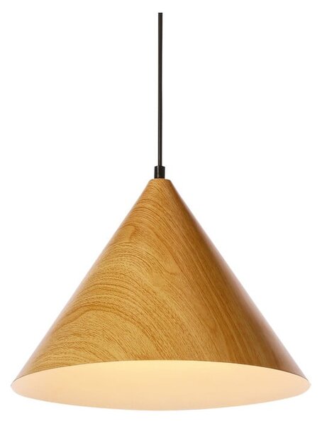 Brązowa lampa wisząca z metalowym kloszem ø 32 cm Dunca – Candellux Lighting
