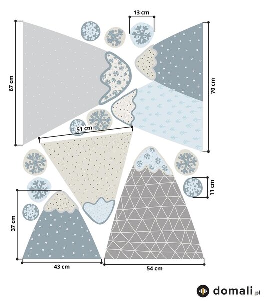 Naklejki na ścianę - Śnieżne góry