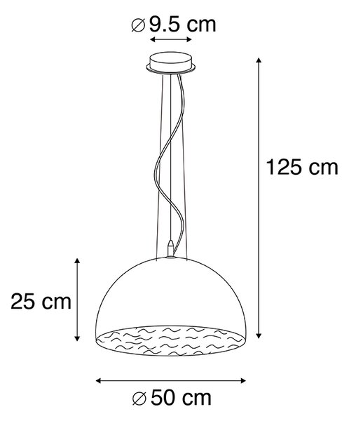 Nowoczesna lampa wisząca biała 50 cm - Magna