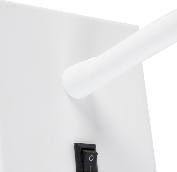 Nowoczesna elastyczna lampa ścienna biała LED - Flex