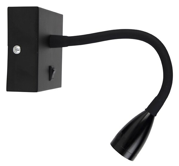 Nowoczesna elastyczna lampa ścienna czarna LED - Flex
