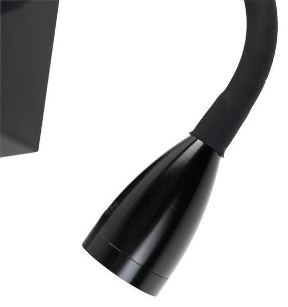 Nowoczesna elastyczna lampa ścienna czarna LED - Flex