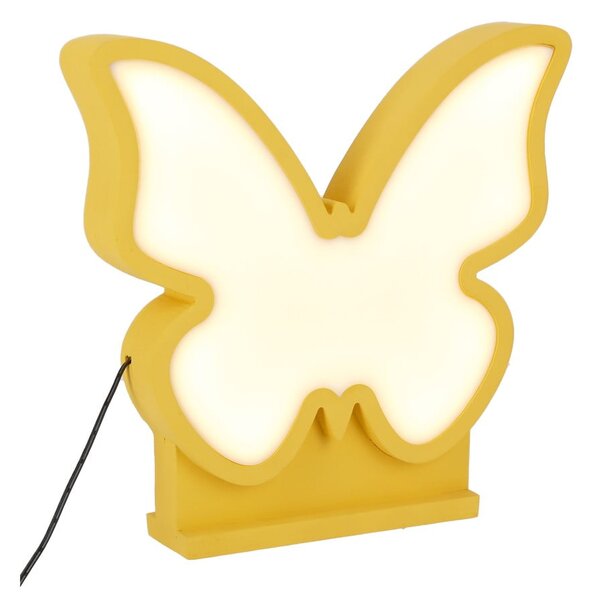 Żółta lampka dziecięca Butterfly – Candellux Lighting