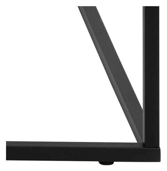 Czarny stolik z blatem w dekorze marmuru 55x110 cm Barossa – Actona