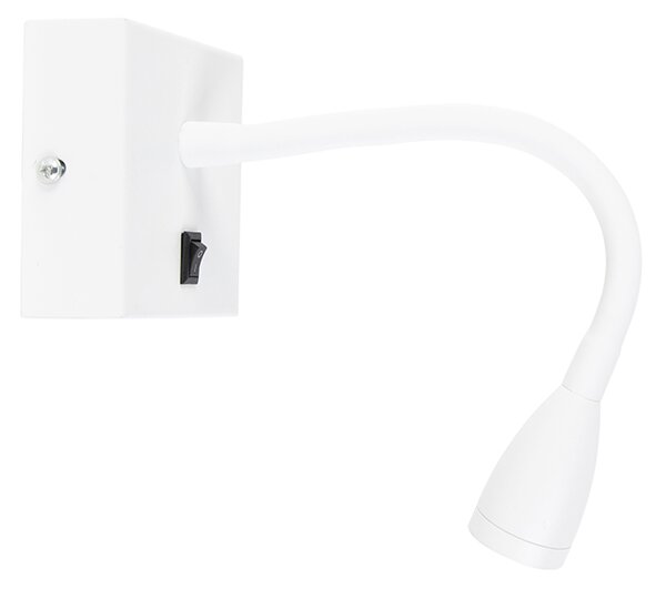 Nowoczesna elastyczna lampa ścienna biała LED - Flex