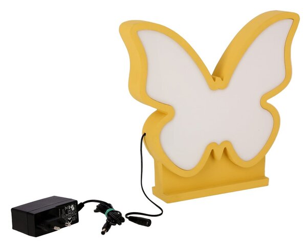 Żółta lampka dziecięca Butterfly – Candellux Lighting
