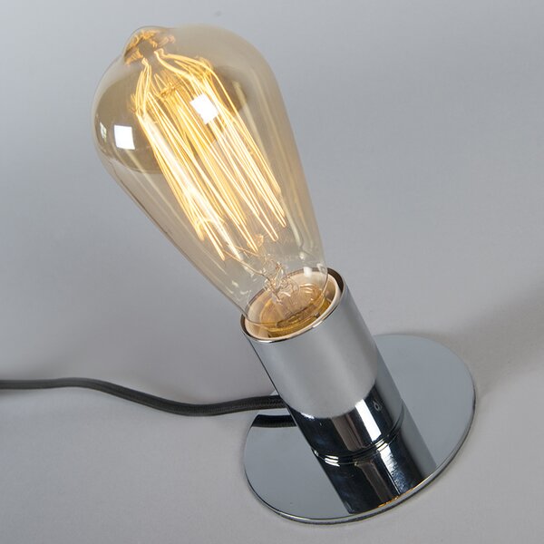 Nowoczesna lampa stołowa chrom - Facil