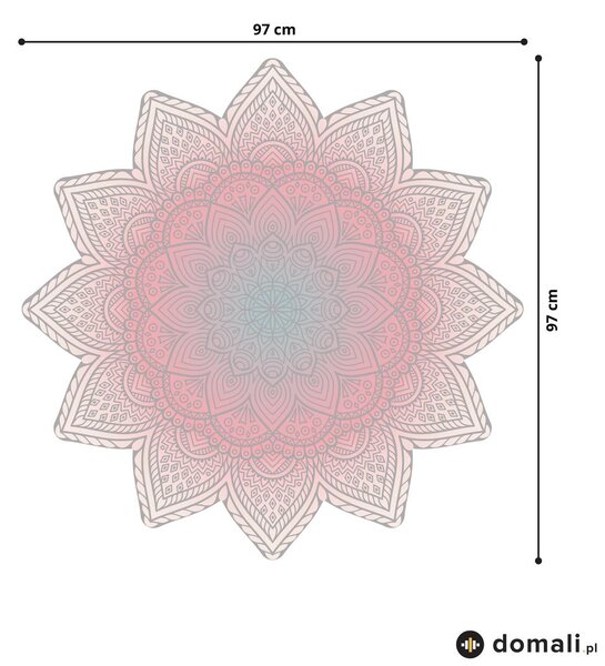 Naklejki na ścianę - Mandala różowa