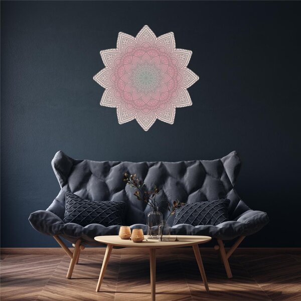 Naklejki na ścianę - Mandala różowa