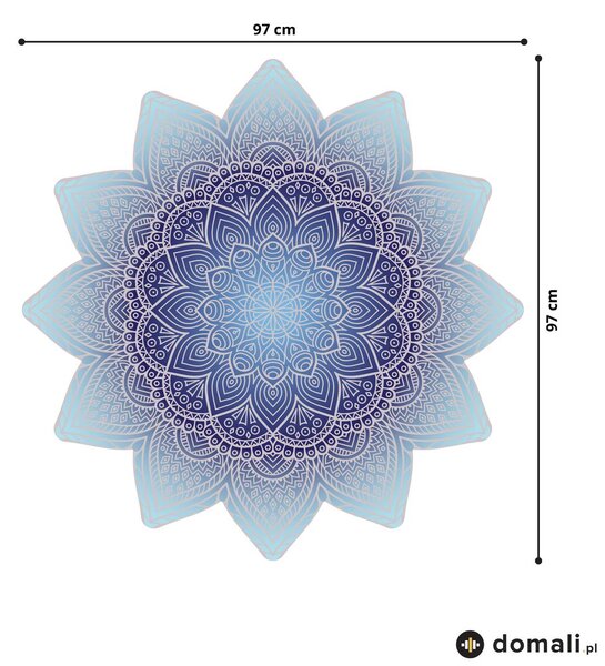 Naklejki na ścianę - Mandala niebieska