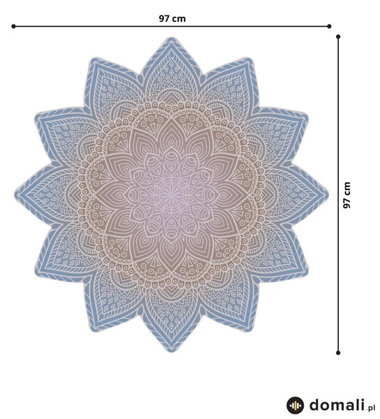 Naklejki na ścianę - Mandala niebiesko - brązowa