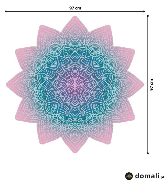 Naklejki na ścianę - Mandala różowo - niebieska