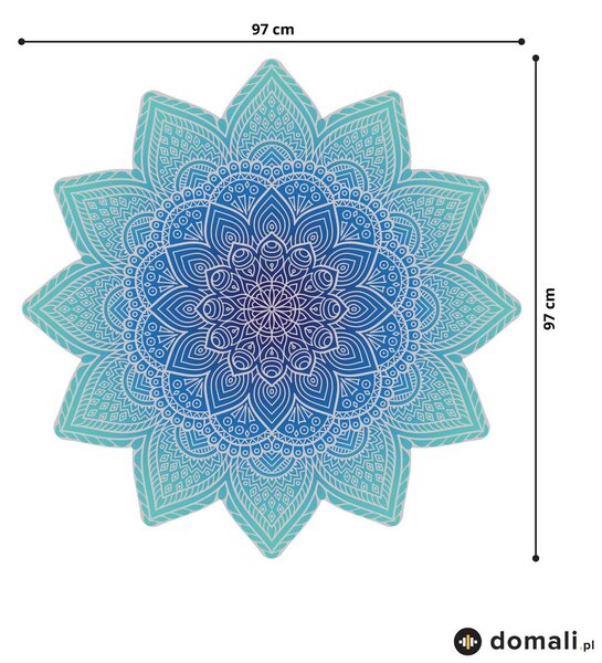 Naklejki na ścianę - Mandala zielono - niebieska