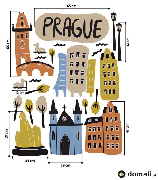 Naklejki na ścianę - Praga II