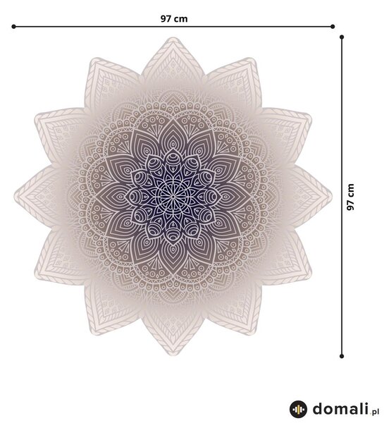 Naklejki na ścianę - Mandala beżowo - brązowa