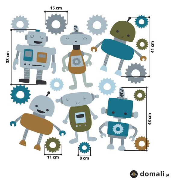 Naklejki na ścianę - Roboty I