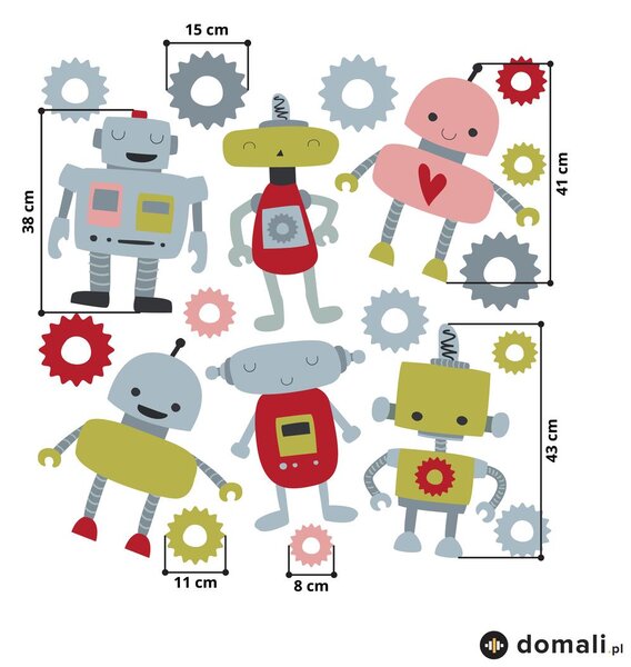 Naklejki na ścianę - Roboty II