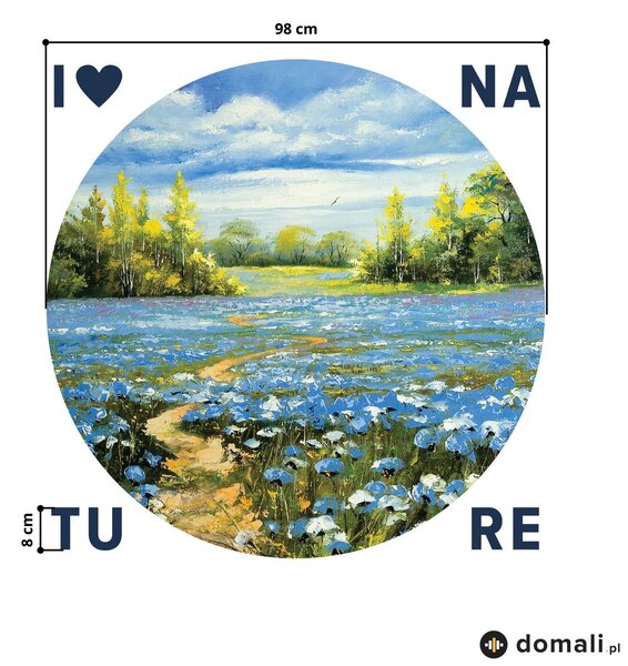Naklejki na ścianę - Pejzaż z napisem