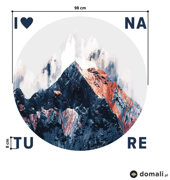 Naklejki na ścianę - Góry z napisem