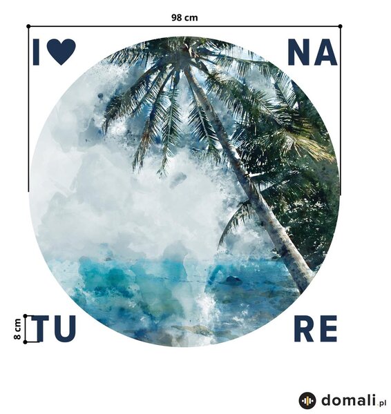 Naklejki na ścianę - Palmy z napisem
