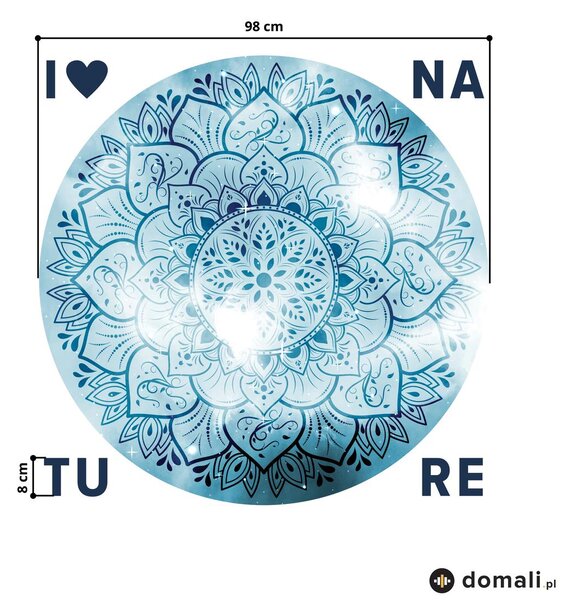 Naklejki na ścianę - Mandala z napisem