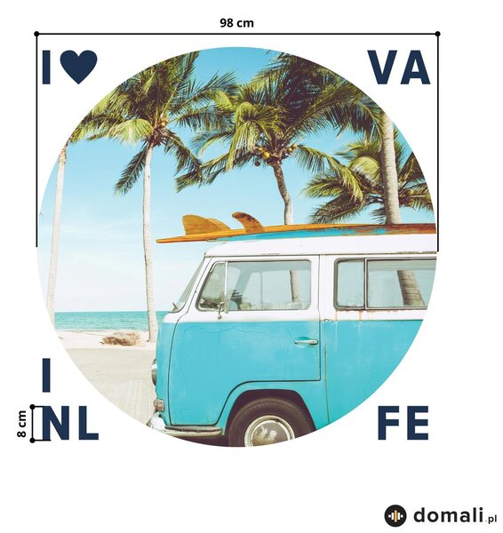 Naklejki na ścianę - Van z napisem