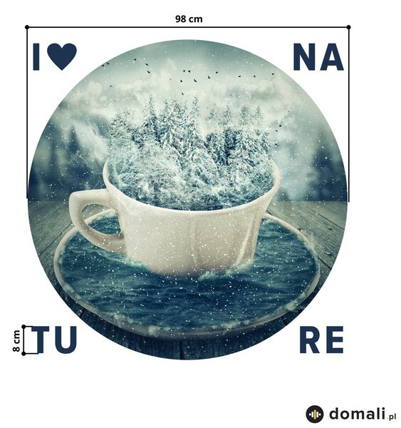 Naklejki na ścianę - Kubek natury z napisem