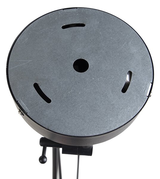 Lampa wisząca czarna z abażurami z weluru ochrowymi ze złotem 35 cm - Blitz