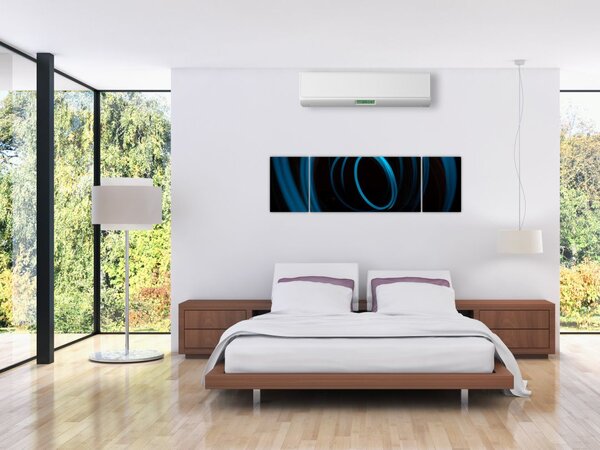 Obraz niebieskiej linii (170x50 cm)