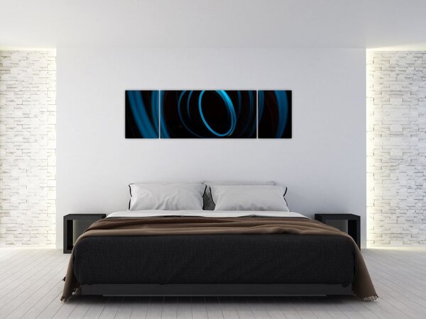 Obraz niebieskiej linii (170x50 cm)