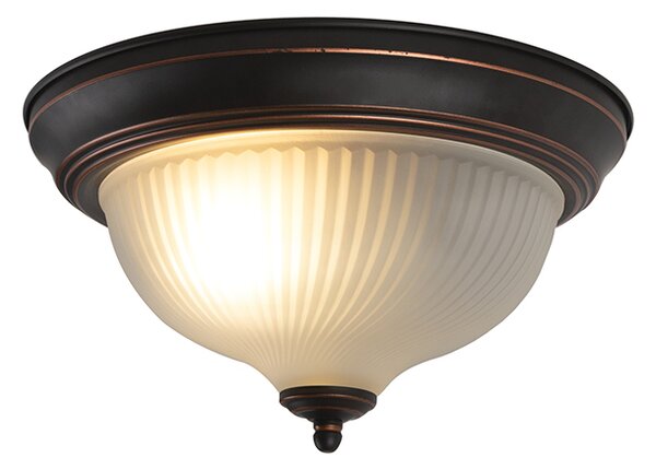 Klasyczna lampa sufitowa brązowa opal - Classico
