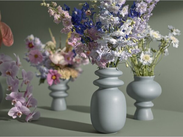 Niebieskoszary ceramiczny wazon Kähler Design Kontur, wys. 29 cm