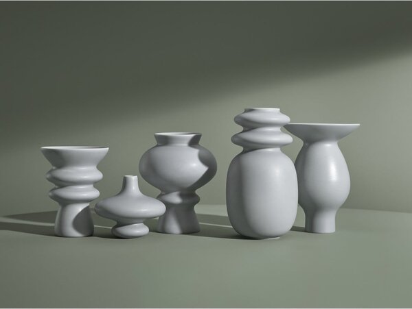 Niebieskoszary ceramiczny wazon Kähler Design Kontur, wys. 29 cm