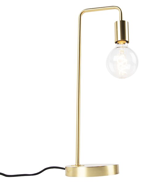 Lampa stołowa w stylu art deco mosiądz - Facil