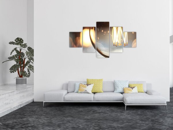 Obraz świecącej żarówki (125x70 cm)