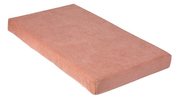 Jasnoróżowy sztruksowy piankowy plac zabaw 75x41x7 cm Bloque Montessori – Little Nice Things