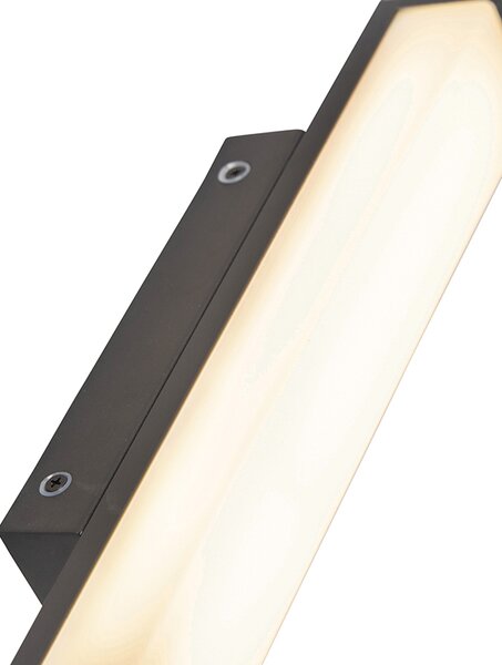 Lampa ścienna czarna 32 cm IP44 - Cascada