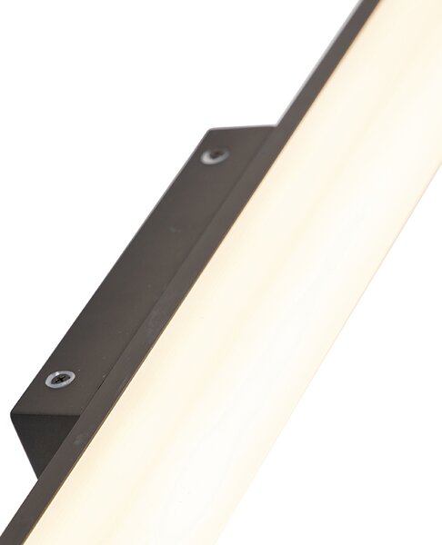 Nowoczesna lampa ścienna do łazienki czarna 62 cm IP44 - Cascada